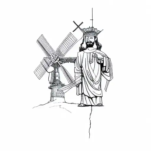 Jesus And A Windmill