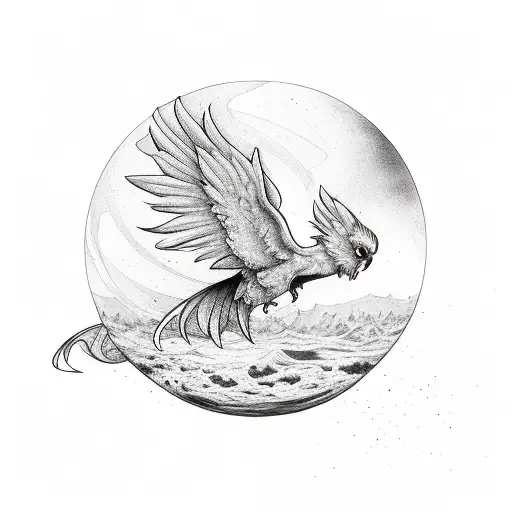 Hourglass With Pheonix