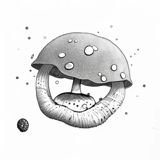 Mushroom With Galaxy