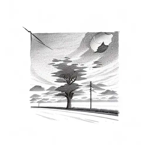 Sunset With A Windy Road