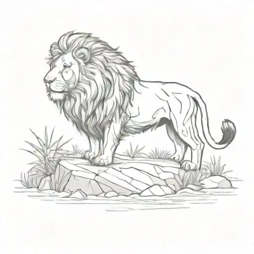 Lion On The Island