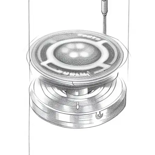 Eminem's Iconic Microphone With Music Notes Swirling Around It