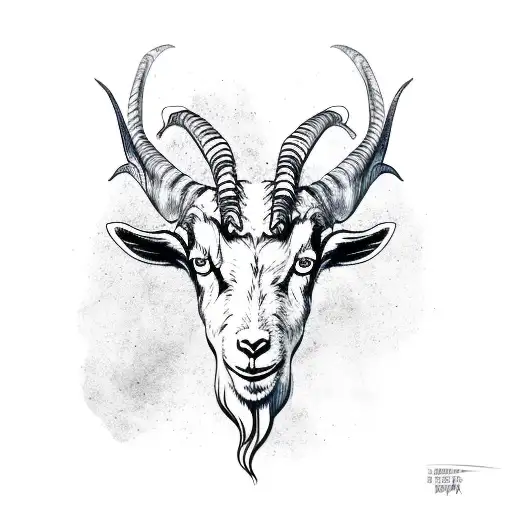 A Series Of Subtle Goat Horns Forming An Abstract Pattern Along The Arms