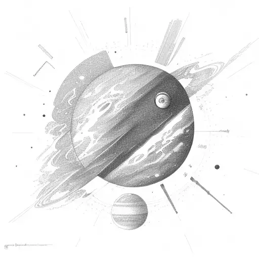 A Galaxy With A Little Planet With A Face