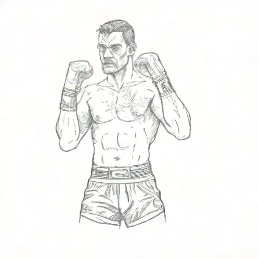 A Boxer In A Boxing Ring