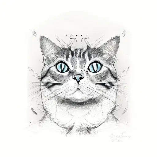 French Cat With Baguette