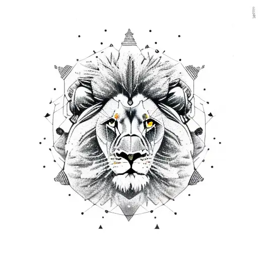 Lion Astronaut With Galaxy