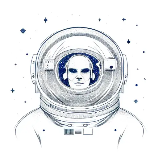 Astronaut With Galaxy Full Body