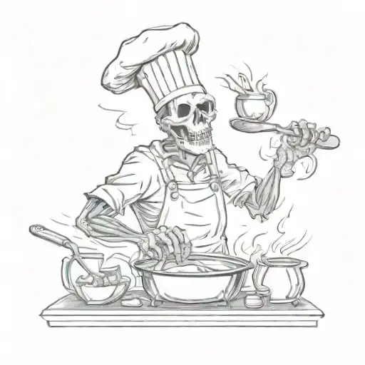 Cooking Chef Skeleton