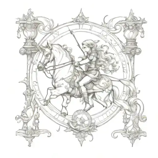 Hourglass And Sagittarius Centaur