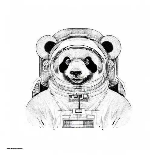 Panda Bear Astronaut