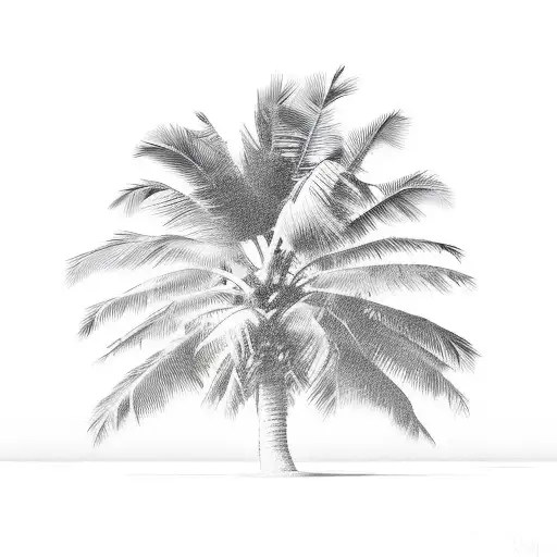 Soft Clouds With Soft Palm Tree