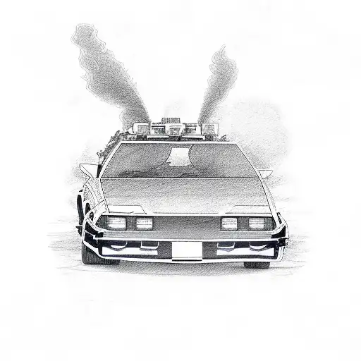 Back To The Future Fire In The Road And Car Plates