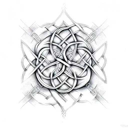 Celtic Knotwork Paisley And Thistles