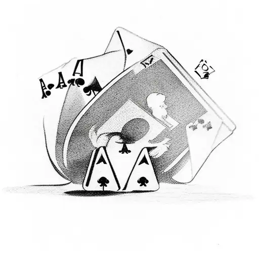 A Gambling-themed Tattoo Featuring Dice And A Music Cassette