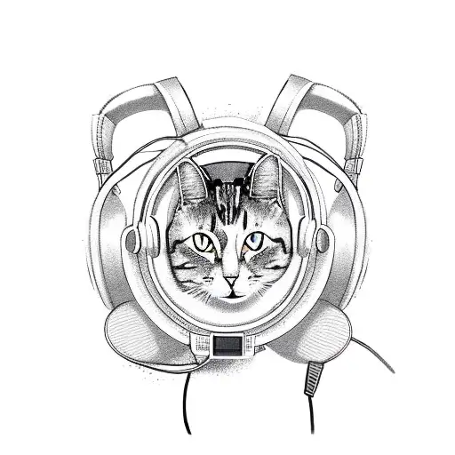 A Cat Wearing Headphones And Listening To A Vinyl Record With A Bookshelf In The Background