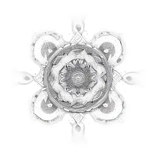 Mandala Candy Empty Space Through Middle Bold