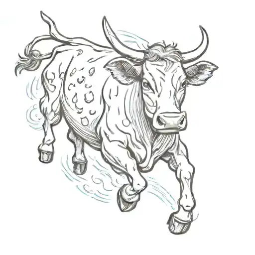 Cartoon Cow Jumping