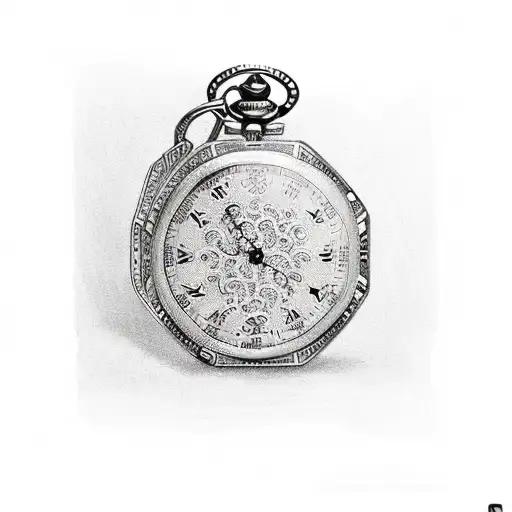 Pocket Watch Filigree Background