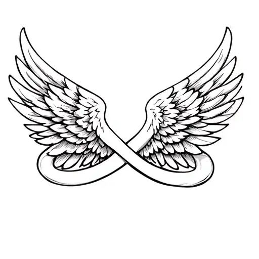 Wings Angel With Infinity Symbol