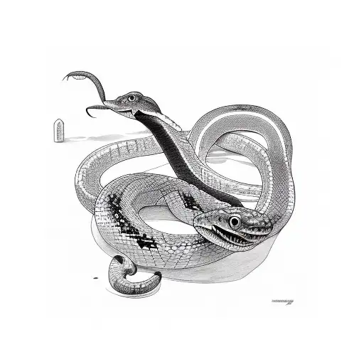 Black Snake Crawling