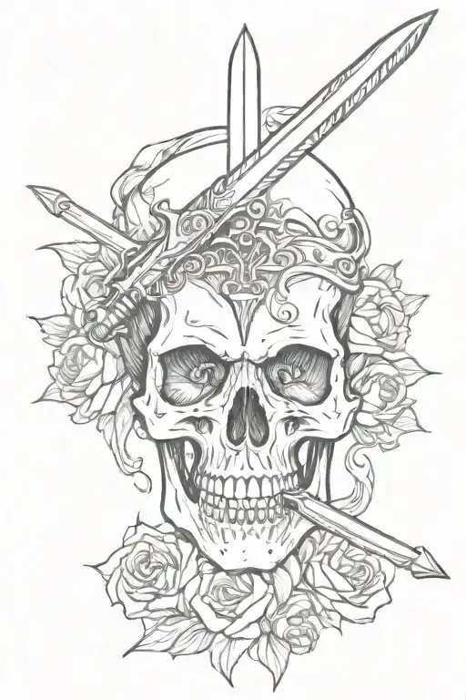 A Dagger Piercing The Skull