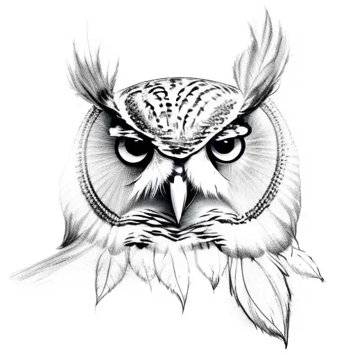 Owl With Feather Ink Pen Word Freewill