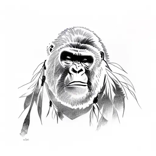 Gorilla Eating A Dreamcatcher