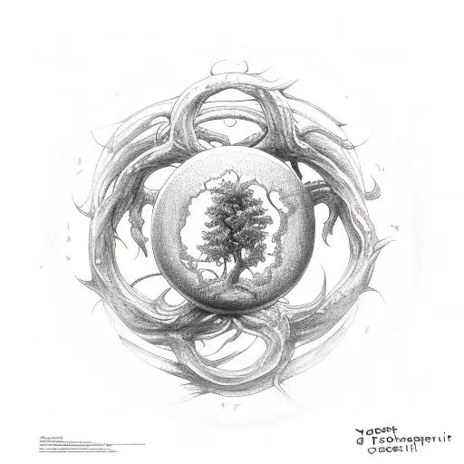 Yggdrasil In A Circle