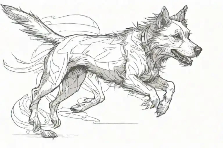 Dog Running Around Arm