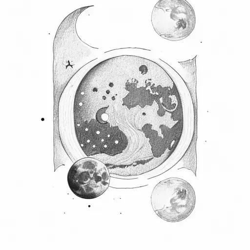 Broken Card With A Moon