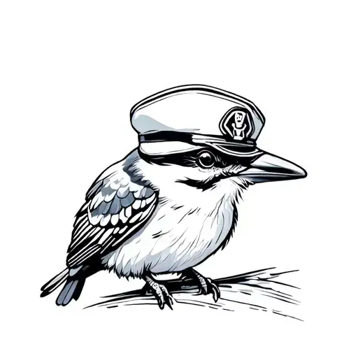 Kookaburra Wearing A Sailors Hat