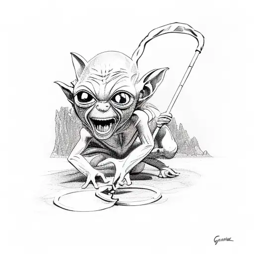 Gollum Doing Hula Hoop With The Ring Of Power
