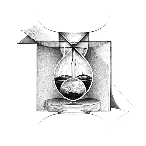 Hourglass With Da Vinci Human