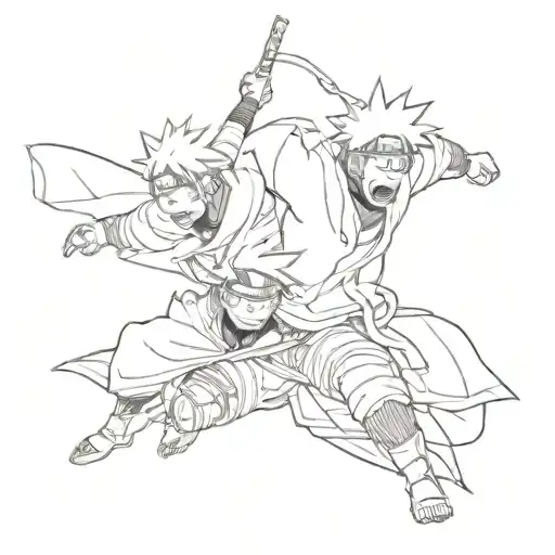 Naruto And Minato Namikaze Sealing