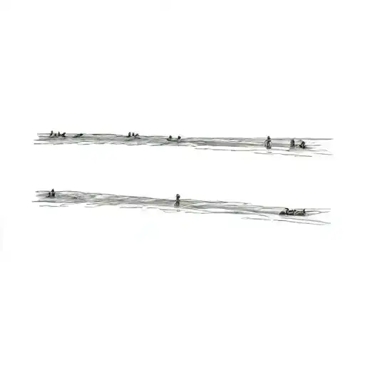 A Group Of People At The Beach