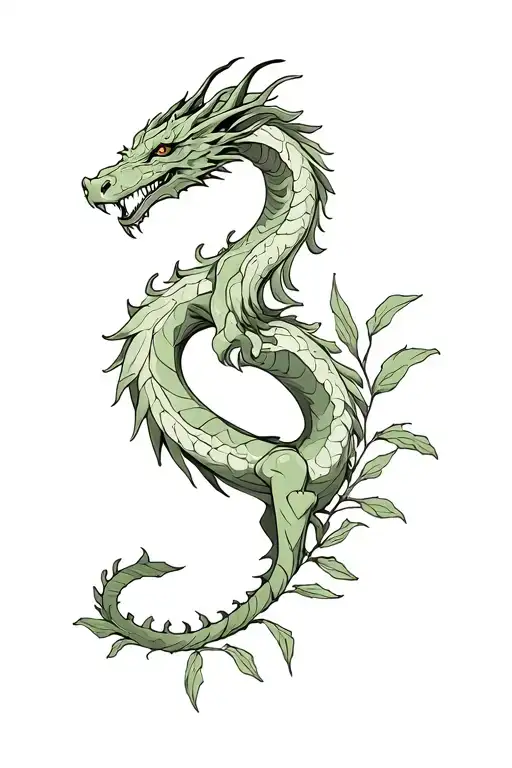 Dragon In Olive Branch