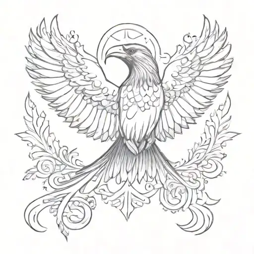 Raven Open Wings Nordic Mythology Inspired