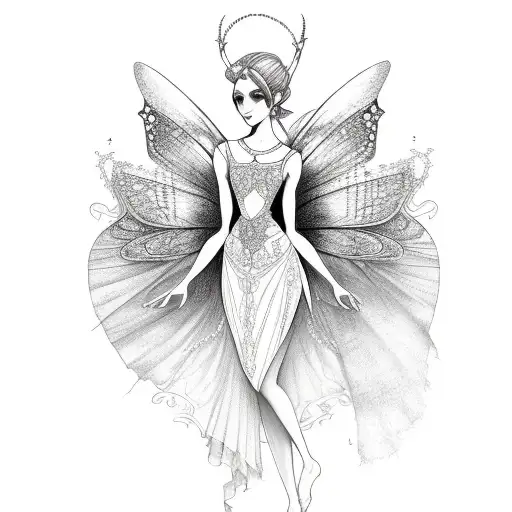 A Fairy Full Body With Beautiful Dress