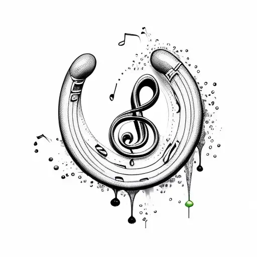 Music Note With Slime Dripping From It