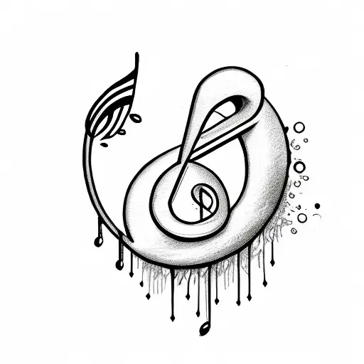 Music Note Dripping