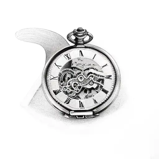 Phoenix Carrying An Old-timey Pocket Watch