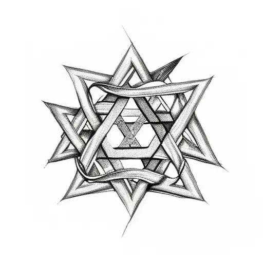 Star Of David With Necklace The Shape Of Israel