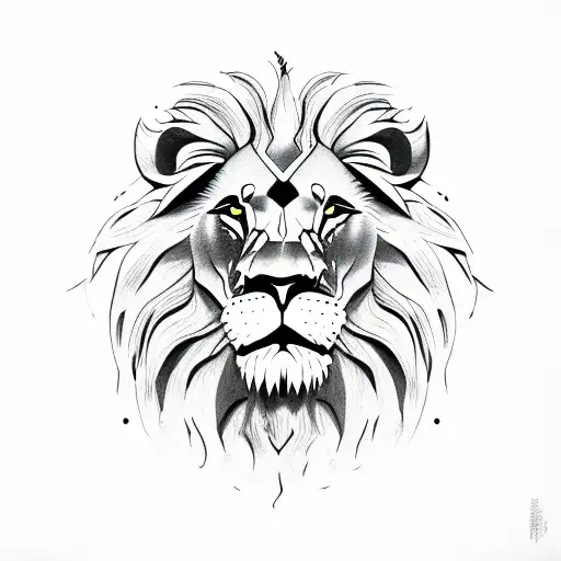 Lion With Shown Claws And Teeth