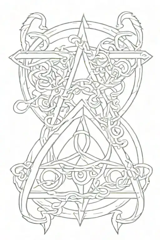 Triquetra With 2 Capricorn And 1 Cancer Zodiac Signs Inside