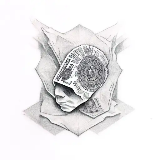 Create A Tattoo Of A Dollar Bill Morphing Into A Glock Gun