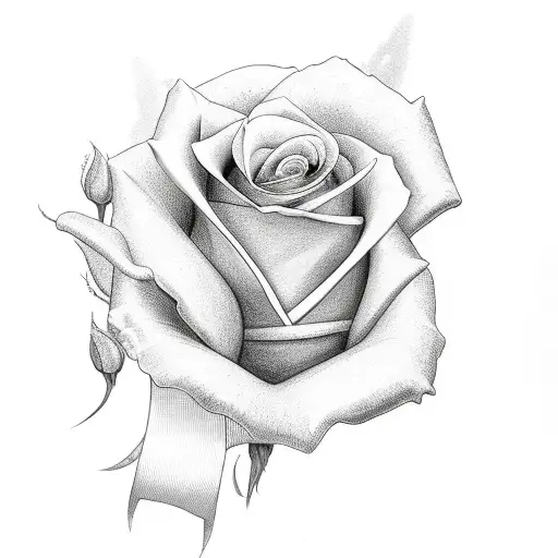 Roses With Ribbons That Have Roman Numerals