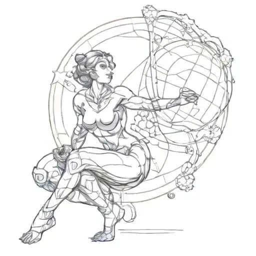 Atlas Holding The World But He's A Woman Posing