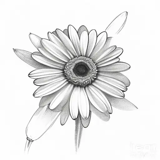 Flower Assortment With A Daisy Flower In The Middle