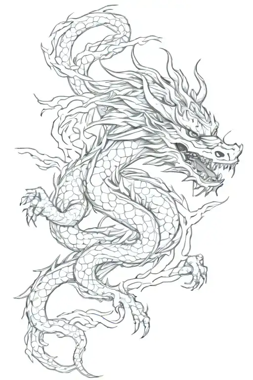 Lightning And Chinese Dragon